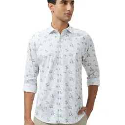Park Avenue Green Cotton Slim Fit Printed Casual Shirt-picture-17
