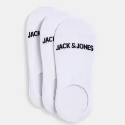Jack & Jones Bright White Logo Printed Socks - Pack Of 3-image-87