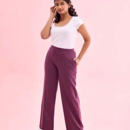 Go Colors! Purple Plain Pants-image-52