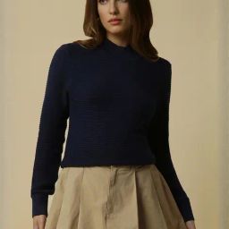 Allen Solly Navy Regular Fit Sweater-picture-24