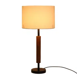 Home4U Ethan White & Black Table Lamp - Set of 1 image 2