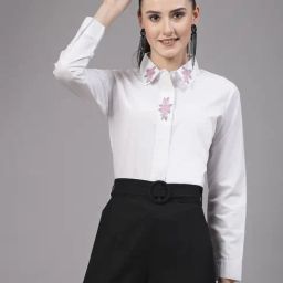 Style Quotient White Floral Print Shirt-66