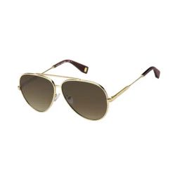 Marc Jacobs Brown Aviator UV Protection Sunglasses for Women-image-31