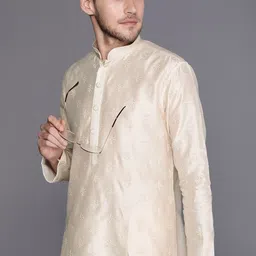Manyavar Men Ethnic Motifs Embroidered Kurta with Pyjamas-image-89