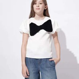 Vero Moda Girls White Color Block Top-image-52
