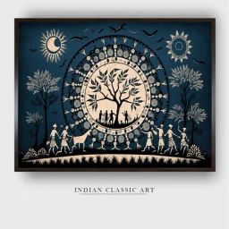 Indian Classic Art Multicolor Canvas Abstract Wall Art-picture-19