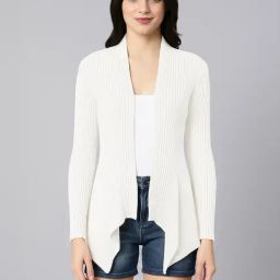 Showoff White Regular Fit Shrug-24