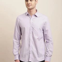 Turtle Magenta Cotton Slim Fit Shirt-image-45