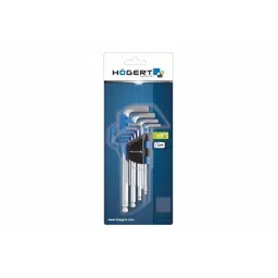 Hogert Technik 1.5 to 10 mm Ball-End Crv Steel Hex Keys Set, HT1W804 (Set of 9 PCS) image 2