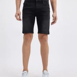 Pepe Jeans Black Slim Fit Denim Shorts-picture-46