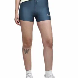 Puma Dark Indigo Women's Quick-Dry Raceday High Rise Regular Fit Tighty Short-picture-36