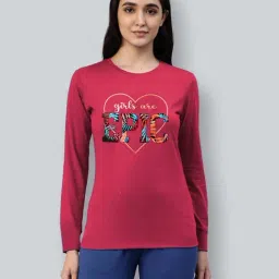 Lyra Pink Cotton Printed T-Shirt-image-19