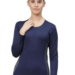 Chkokko Blue & Grey Plain T-Shirt-image-41