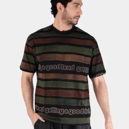 Botabochi Multi Cotton Regular fit Stripes T-Shirt-image-6