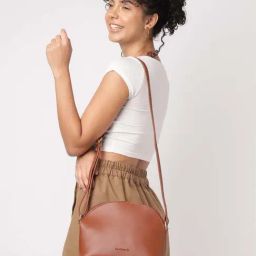 Fastrack Tan Solid Small Sling Handbag-92