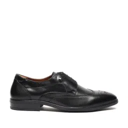 Louis Philippe Men's Black Brogue Shoes-image-19
