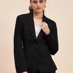 BRINNS Black Solid Blazers-image-9