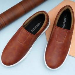 Hoversole Men's Veylo Tan Slip-On Sneakers-image-15