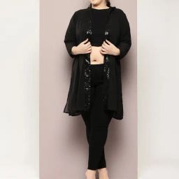 Qurvii + Black Embellished Long Shrug-picture-25