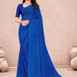Pandadi Saree Leheriya Printed Saree with Blouse Piece-image-11