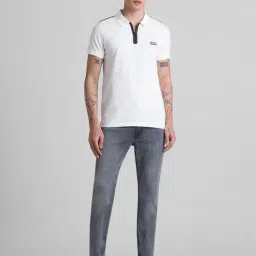 Jack & Jones White Slim Fit Cotton Polo T-Shirt-picture-17