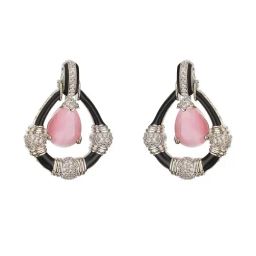 Saraf RS Jewellery Silver Statement Brass Earrings for Women-25