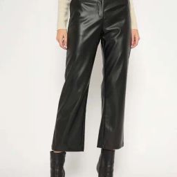 MADAME Black Plain Trousers-picture-19
