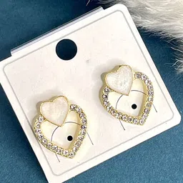 MADDY SPACE Pack Of 2 Heart Shaped Studs Earrings-42