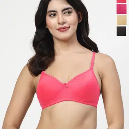 LILY Maofcigam Women Pack Of 4 Full Coverage Seamless Heavily Padded Bra-22