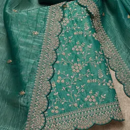 Soch Floral Embroidered Zari Unstitched Dress Material-image-81