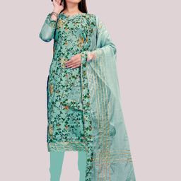 HERE&NOW Embellished Unstitched Dress Material-picture-12