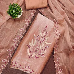 HERE&NOW Embellished Unstitched Dress Material-image-63