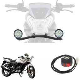Cartronics 42W Complete Lighting System 14 LED Round Fog Lamp Light for Tvs Apache RTR 180-38