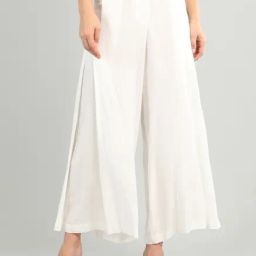 Aurelia White Regular Fit Palazzo-image-24