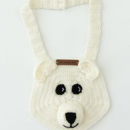 The Original Knit Polar Bear Design Bib - Off White-image-65