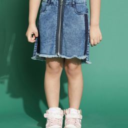 Tales & Stories Mild Washed Skirt - Blue-picture-38