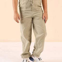 Stylo Bug Cotton Solid Cargo Pants - Beige-image-89