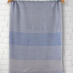 Zahya 100% Pure Bamboo Bath Towel Large Size 66x33 inches | High Absorbency & Quick Dry | Shadow Stripe | Denim Blue & Grey-28