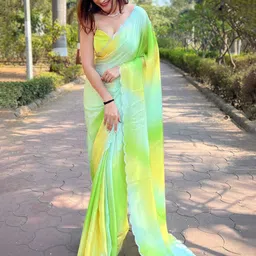 all about you Ombre Dyed Satin Saree With Embellished Border-54