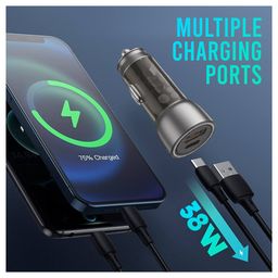 Onelife Micro CC 03 PD Smart Car Charger,18W Type C PD &18W USB A Port, Ultra-Fast Charging. image 2