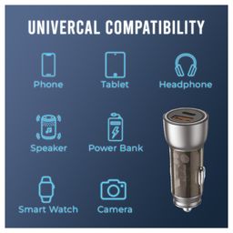 Onelife Micro CC 03 PD Smart Car Charger,18W Type C PD &18W USB A Port, Ultra-Fast Charging. image 3