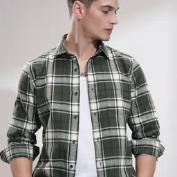 HIGHLANDER Men Opaque Checked Casual Shirt-picture-15
