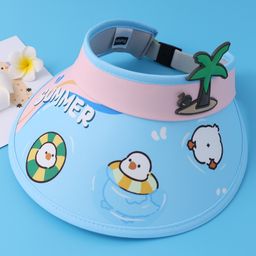 Babyhug Visor Cap with Duck Print  - Light Blue image 4