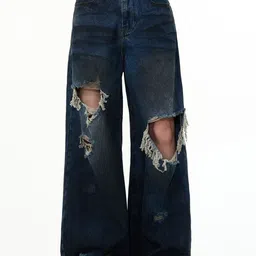 StyleCast Men Wide Leg Highly Distressed Jeans-image-59