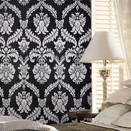Jaamso Royals Grey & Black Damsak Design Vintage Self Adhesive Wall Stickers-image-33