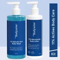 Be Bodywise Back Acne Kit - 1% Salicylic Acid Body Wash & 10% Niacinamide Body Lotion- For Soft Skin-picture-18
