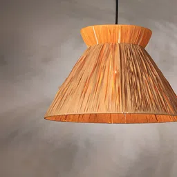 FIG Ombre Pendant Orange & Black Textured Bell Shaped Ceiling Lamp-45