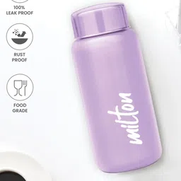 Milton Aqua 500 Purple Single Walled Stainless Steel Water Bottle - 500 ML image 3