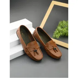 EGOSS Women Lady Boss Premium Genuine Leather Moccasins - Tan-picture-31