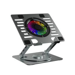 Silver Laptop Stand With Cooling Fan-image-12